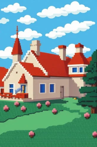 springfield,country estate,farmhouses,farm house,sylvania,country house,moirai,dandelion hall,scummvm,farmstead,farmhouse,dreamhouse,voxel,simpsons,pixel art,mushroom island,toonerville,bungalow,homestead,bakersville,Unique,Pixel,Pixel 01