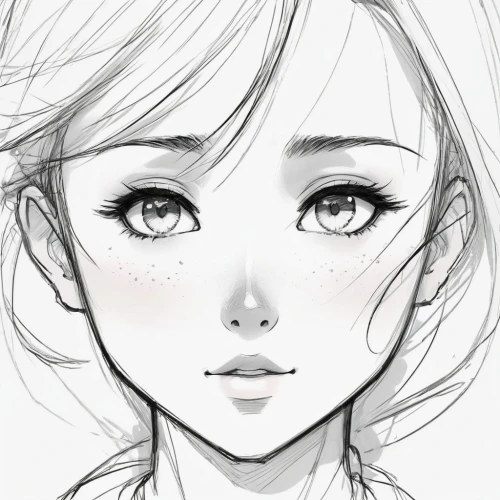 eyes line art,marinette,krita,wipp,wipo,ptosis,lineart,redrawing,shojo,practise,girl portrait,practice,haru,cosmetic brush,line art,practicing,janna,sketch,lining,scribbly,Illustration,Black and White,Black and White 08