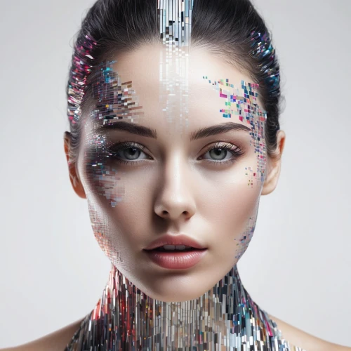 bejeweled,cybernetically,multicolor faces,chevrier,bejewelled,transhuman,peptides,cybernetic,prismatic,jeweled,cosmetics packaging,perspex,sequinned,rankin,overlaid,crystalize,colorful foil background,glitterati,image manipulation,prisms,Photography,Artistic Photography,Artistic Photography 11