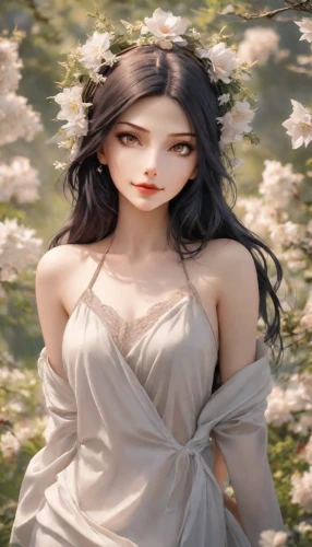 faerie,flower fairy,spring background,persephone,faery,girl in flowers,springtime background,elven flower,flower background,rosa 'the fairy,fairy queen,beautiful girl with flowers,female doll,dressup,fairy tale character,garden fairy,rosa ' the fairy,japanese sakura background,aerith,diaochan