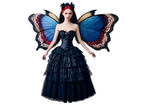 derivable,fairy queen,butterfly wings,blue butterfly background,red butterfly,dark angel,blue butterfly,evil fairy,faery,black angel,parides,faerie,mazarine blue butterfly,winged heart,seelie,butterfly background,fairy,gothic dress,angel wings,butterfly dolls,Illustration,Vector,Vector 09