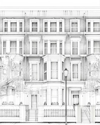 habitaciones,garden elevation,facade painting,rowhouses,mansard,frontages,sketchup,revit,spandrel,house drawing,facade panels,belgravia,residencial,townhouses,elevations,architettura,driehaus,haussman,houses clipart,line drawing,Design Sketch,Design Sketch,Pencil Line Art