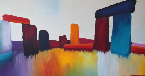 monoliths,abstract painting,henge,triforium,monolithic,pillars,stonehenge,monolith,standing stones,megaliths,city scape,abstract corporate,kiwanuka,urban towers,cityscape,megalith,silos,cityscapes,abstract artwork,megalithic,Illustration,Paper based,Paper Based 04