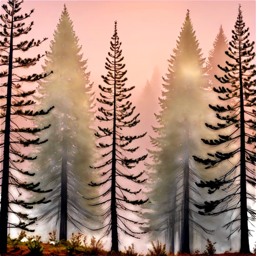 coniferous forest,fir forest,foggy forest,spruce forest,pine trees,larch forests,larches,pine forest,forests,fir trees,larch trees,spruce trees,sequoias,forest background,mixed forest,forestland,coniferous,forested,the forests,sempervirens,Illustration,Black and White,Black and White 25