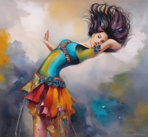 dancer,dance with canvases,danseuse,bellydance,ethnic dancer,little girl twirling,flamenca,danses,bodypainting,harmonix,little girl in wind,bohemian art,fantasy art,boho art,danser,twirling,flamenco,viveros,contralto,donsky,Illustration,Paper based,Paper Based 04