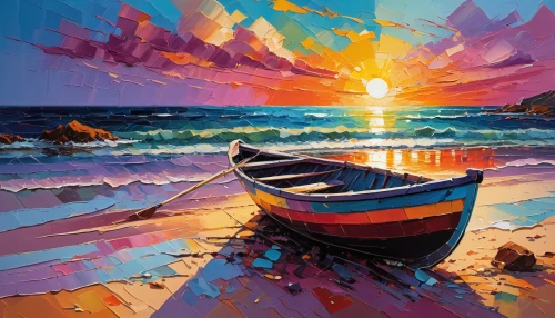 boat landscape,boat on sea,sea landscape,fishing boats,small boats on sea,beach landscape,fishing boat,old wooden boat at sunrise,oil painting on canvas,boats,wooden boat,pittura,mediterranee,boat,coastal landscape,seascape,painting technique,wooden boats,row boat,water boat,Conceptual Art,Oil color,Oil Color 07