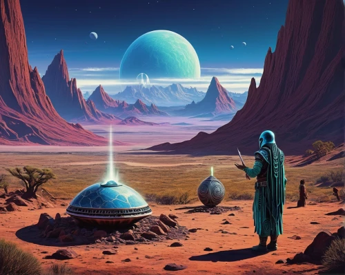 alien planet,extrasolar,futuristic landscape,alien world,farpoint,sci fiction illustration,barsoom,gas planet,moon valley,homeworlds,panspermia,interplanetary,desert planet,neptunian,uncredited,centauri,seti,eridani,astrobiology,scifi,Conceptual Art,Sci-Fi,Sci-Fi 20