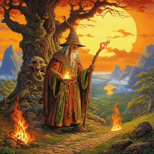 raistlin,irminsul,rincewind,dragonlance,orange robes,druidic,gandalf,halvdan,archdruid,nargothrond,skal,witchfire,druids,tuatha,fantasy picture,radagast,asatru,neopaganism,asheron,discworld