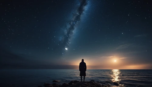 astronomy,astronomer,the universe,astronomical,the night sky,moon and star background,horizons,the horizon,universe,stargazer,night sky,skygazers,insignificance,space art,starfield,horizon,immensity,the endless sea,falling star,celestial phenomenon,Photography,General,Realistic