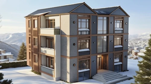 townhome,townhomes,avoriaz,townhouse,winter house,two story house,cubic house,snow house,rowhouse,verbier,house in mountains,3d rendering,house in the mountains,apartment house,frame house,residential tower,mansard,revit,wooden house,penthouses,Photography,General,Realistic