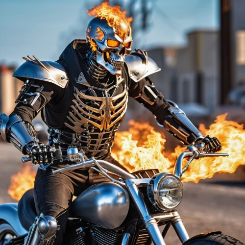 ghostriders,ironhead,motograter,incinerate,fire devil,biker,hellfire,hellfighters,backdraft,burnout fire,firestarter,fireforce,garrison,terminator,endoskeleton,flamer,heavy motorcycle,panhead,skull racing,firebrand,Photography,General,Realistic