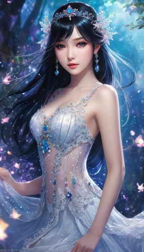 qianwen,mermaid background,fairie,diaochan,fantasy picture,fairy queen,xianwen,xiaohua,fantasy portrait,amphitrite,qingyi,faerie,jianyin,water nymph,jingqian,yangmei,xiaoyan,bingqian,oriental princess,fantasy art,Illustration,Realistic Fantasy,Realistic Fantasy 37