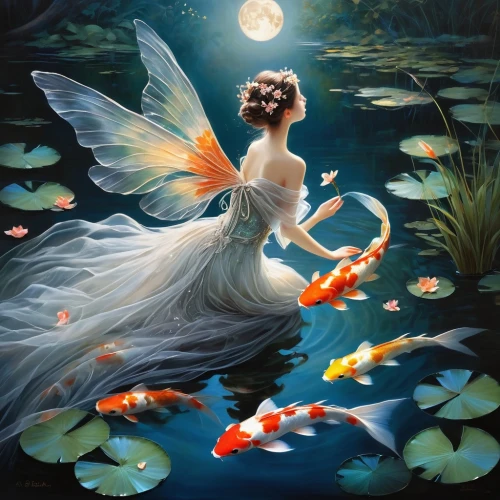 sirene,kupala,faerie,fantasy picture,amphitrite,water nymph,faery,believe in mermaids,naiad,metamorphoses,fairies aloft,merfolk,mermaid background,fairie,fantasy art,butterfly swimming,the zodiac sign pisces,constellation swan,oshun,fairy queen,Illustration,Realistic Fantasy,Realistic Fantasy 16