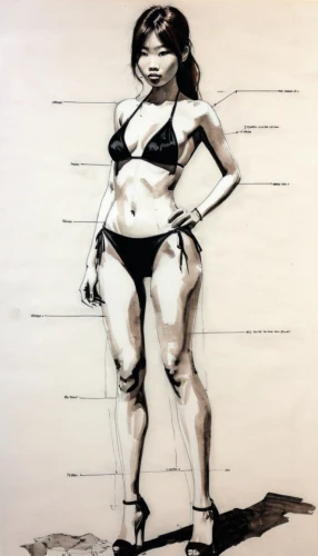 advertising figure,ink painting,female body,charcoal drawing,pin-up girl,baartman,stencil,underpainting,jover,proportions,objectification,charcoal,underdrawing,tusche indian ink,geometric body,bettie,bibbins,paper doll,retro paper doll,midsections,Conceptual Art,Oil color,Oil Color 01