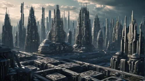 cardassia,coruscant,coruscating,tirith,arcology,spires,minbari,cybercity,metropolis,theed,futuristic landscape,ancient city,citadels,megacorporation,sulaco,areopolis,orthanc,imperialis,megalopolis,coldharbour,Conceptual Art,Sci-Fi,Sci-Fi 09