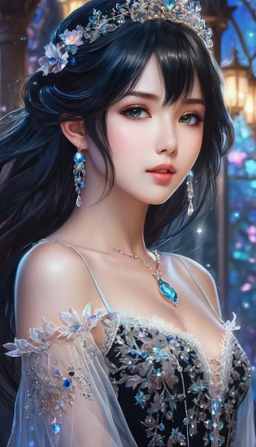 longmei,qianwen,diaochan,oriental princess,fairy tale character,jingqian,fantasy portrait,cinderella,jasmine blossom,yuanji,xianwen,yangmei,xuanwei,yunwen,xiaohua,xiaoyan,fairy queen,chengjie,shijie,yongmei,Illustration,Realistic Fantasy,Realistic Fantasy 37