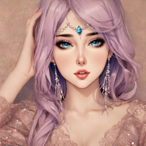 violet head elf,deirdre,fantasy portrait,lavender blush,dressup,diaochan,lilac blossom,megara,rapunzel,fantasy girl,oriental princess,pale purple,precious lilac,veil purple,lilac,porcelain doll,fairy queen,luthra,vaira,purple lilac