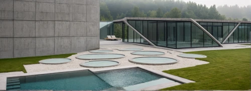 zumthor,lago grey,pool house,infinity swimming pool,cubic house,landscaped,snohetta,bjarke,mirror house,outdoor pool,swimming pool,glass facade,exposed concrete,svizzera,eisenman,water cube,safdie,lefay,modern architecture,glass wall,Photography,General,Natural