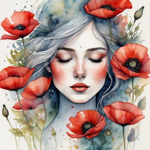 watercolor floral background,watercolor flowers,watercolor painting,floral poppy,watercolor background,watercolor flower,watercolor,poppies,watercolor pin up,watercolor women accessory,watercolor roses,watercolour flowers,red poppies,rose hips,watercolors,watercolour paint,poppy flowers,girl in flowers,watercolor wreath,red anemones,Illustration,Paper based,Paper Based 15