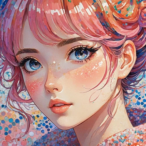 kommuna,fairy galaxy,pink glitter,haru,fairie,fantasy portrait,starry,bubblegum,suga,pink hydrangea,colorful stars,nami,soft pastel,girl portrait,krita,sakura florals,marinette,cosmogirl,digital illustration,hydrangea,Conceptual Art,Daily,Daily 31