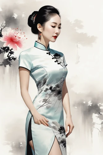 cheongsam,chun,kikkawa,geisha girl,wuxia,diaochan,hanfu,xiaoyu,xiaofei,daiyu,geisha,kuanyin,oriental princess,qixi,japanese woman,oriental girl,geiko,qipao,guanyin,kunqu,Illustration,Japanese style,Japanese Style 09