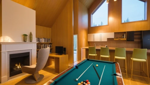 poolroom,pool house,luxury home interior,interior modern design,billiards,modern living room,mid century house,fire place,chalet,lodges,amenities,home interior,loft,family room,mid century modern,fireplace,contemporary decor,3d rendering,billiard,game room,Photography,General,Realistic