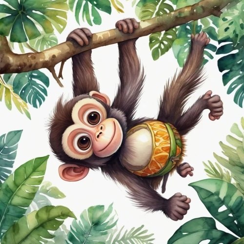 macaco,monkeying,monke,monkey,simian,monkey banana,alouatta,bonobo,baby monkey,prosimian,the monkey,bonobos,cheeky monkey,primatology,macaca,koggala,lutung,tarzan,chimpanzee,primate,Illustration,Paper based,Paper Based 27