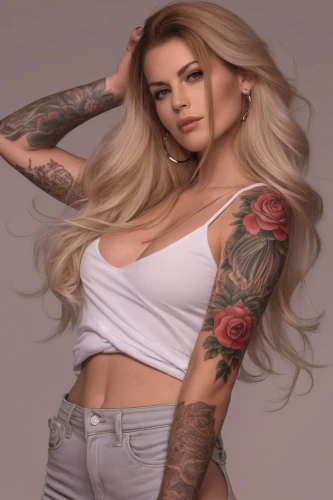 bella rosa,tats,rosae,tattoo girl,sleeve,rafaela,derivable,tatuus,tattoos,beba,zhawn,tatoos,hip rose,diara,sleeves,rosa bonita,tattooed,valeska,blonska,with tattoo,Photography,General,Realistic