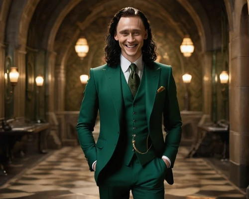 hiddleston,lokportrait,loki,mcavoy,cumberbatch,tailcoat,the suit,twh,benedicts,benedict,male elf,green,slytherin,lokichoggio,midgard,suit of spades,waistcoat,men's suit,green jacket,happy st patrick's day,Photography,General,Cinematic