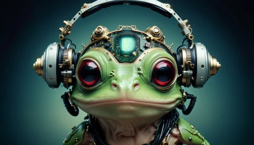 psytrance,greedo,disc jockey,frog background,audiogalaxy,alien,headphone,agamid,disk jockey,audiophile,audiophiles,basmanny,audio player,oddworld,listening to music,basbug,music player,spiralfrog,beatport,muzik,Conceptual Art,Sci-Fi,Sci-Fi 09