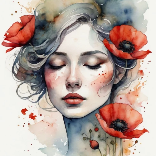 watercolor flowers,watercolor flower,watercolor painting,watercolor pin up,watercolor,floral poppy,watercolor roses,watercolor floral background,poppies,watercolour flowers,watercolour paint,watercolors,red poppies,watercolour flower,watercolor women accessory,viveros,fallen petals,aquarelle,watercolor background,flower painting,Illustration,Paper based,Paper Based 05