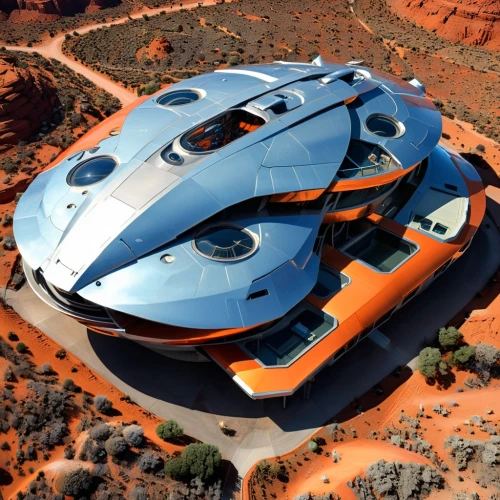 futuristic architecture,futuristic art museum,spaceship,alien ship,solar cell base,bonestell,spaceship space,starbase,space ship,millennium falcon,spaceport,earthship,futuristic landscape,sky space concept,starship,dunes house,chemosphere,deltha,flying saucer,spaceship interior,Photography,General,Realistic