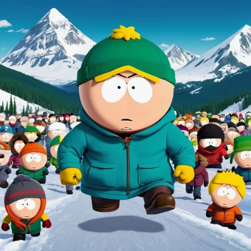 southpark,cartman,broflovski,butters,scribblenauts,mountain fink,krahulik,parappa,gametrailers,cartoon video game background,snowville,eskimos,tweek,kenny,alpine hats,ruffman,toonerville,parkas,bob hat,poptropica,Photography,General,Realistic