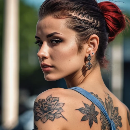tattoo girl,tats,with tattoo,albanian,chicana,tattoos,rockabilly style,tattoo expo,tatu,stefania,tatuus,flamenca,tatoos,bella rosa,tattooed,chicanas,updo,jadzia,sanja,lera
