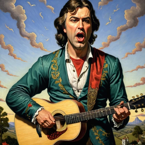 holman,sagmeister,cavaquinho,troubador,troubadour,serenata,mariachi,banjo player,danthebluegrassman,bouzoubaa,lovett,bouzouki,marston,jemaine,voormann,westerberg,mandolin mediator,bhl,beto,folksinger,Illustration,Realistic Fantasy,Realistic Fantasy 22