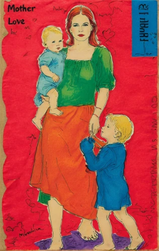 the mother and children,mother with children,mother and children,mother,mather,motherless,mother mother,mamma,mother kiss,mothering,mother pass,mothers,maternal,motherhood,maternity,mapother,mujer,madre,kirchner,mother's day,Illustration,Paper based,Paper Based 12
