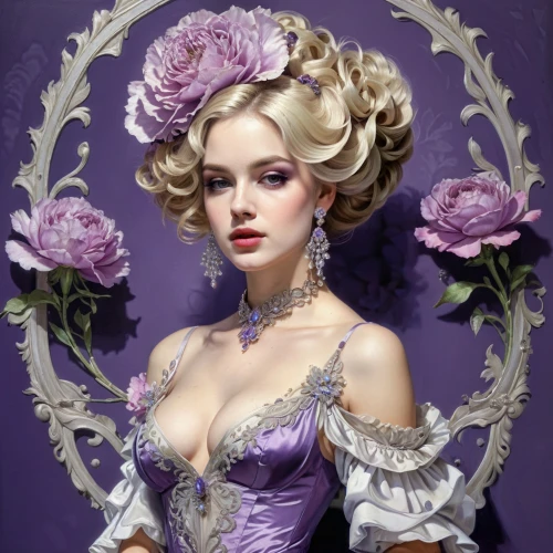 victorian lady,lilac blossom,lilac bouquet,purple rose,lilac flower,vanderhorst,lilac flowers,victoriana,peignoir,violetta,victorian style,porcelain rose,pale purple,la violetta,purple lilac,violette,lilac,rococo,violaceous,lilacs