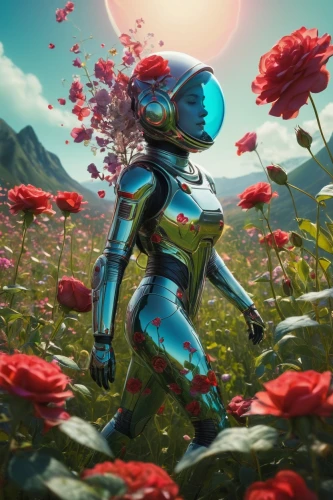 tenno,biotic,cosmos field,afrofuturism,kikaider,rocket flowers,rocket flower,pollinate,falling flowers,blooming field,botanist,robnik,softimage,flower background,aquanaut,field of flowers,girl in flowers,flower garden,pikmin,pollina,Photography,Artistic Photography,Artistic Photography 05