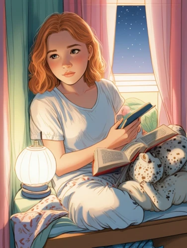 girl studying,little girl reading,ginny,reading,bookworm,sci fiction illustration,girl with dog,book illustration,the girl in nightie,kvothe,sylvania,girl with cereal bowl,xanth,hermione,relaxing reading,bookworms,red tabby,morning light,bibliophile,liesel,Illustration,American Style,American Style 13