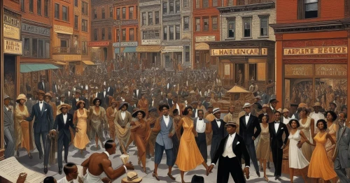 harlem,multitudinous,crowd of people,crowds,multitude,bystanders,crowded,townspeople,commuters,vector people,merchants,oil painting on canvas,pubblico,passersby,black businessman,crowd,mcnamara,baltimorean,throngs,people walking,Illustration,Realistic Fantasy,Realistic Fantasy 21