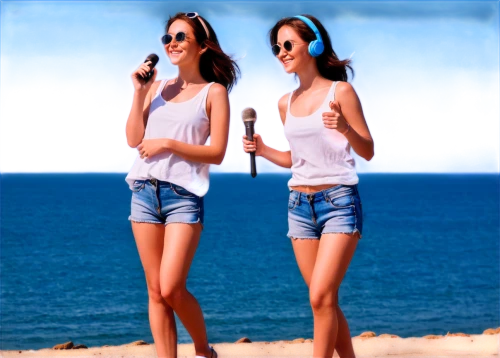 davichi,soori,two girls,cimorelli,beach background,cola bottles,canonesses,summer background,serebro,duet,demoiselles,derivable,stereoscopic,bananarama,singing,stewardesses,singer and actress,image editing,mirroring,bleues,Conceptual Art,Oil color,Oil Color 24