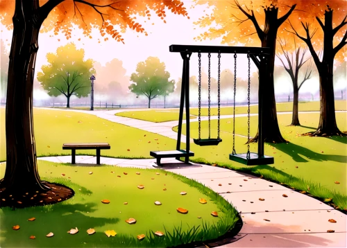 autumn park,autumn in the park,park bench,autumn scenery,autumn frame,autumn walk,autumn background,walk in a park,fall landscape,autumn day,autumn landscape,autumn idyll,benches,autumn round,one autumn afternoon,autumn morning,the autumn,watercolor background,autumn,bench,Illustration,Black and White,Black and White 34