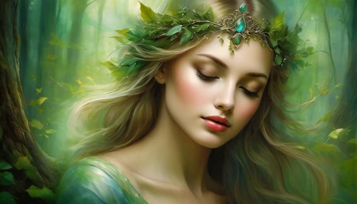 faery,faerie,dryad,dryads,fairie,fairy queen,seelie,diwata,fairy forest,the enchantress,elven forest,fantasy portrait,enchantress,fairy,faires,elven,elven flower,fantasy art,mystical portrait of a girl,forest background,Conceptual Art,Daily,Daily 32