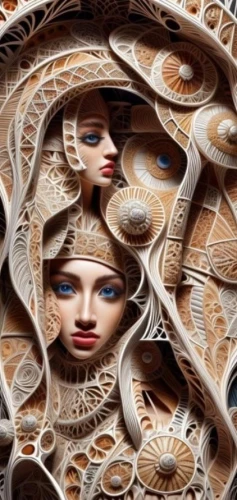 fornasetti,biomechanical,fractals art,paper art,chipboard,fractalius,imaginacion,wood art,kinetic art,wood carving,marquetry,cardboard background,fragmented,woodcarving,decorative art,intricately,facets,corrugated cardboard,fractal art,decoupage