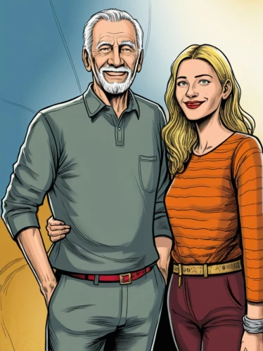 pixton,gottman,storycorps,senderens,karpal,old couple,excelsiors,elderly couple,pkd,grandparents,sci fiction illustration,supercouple,stanlee,oddparents,healthpartners,buzz aldrin,supercouples,coloring for adults,supercentenarians,semiretirement,Illustration,American Style,American Style 13