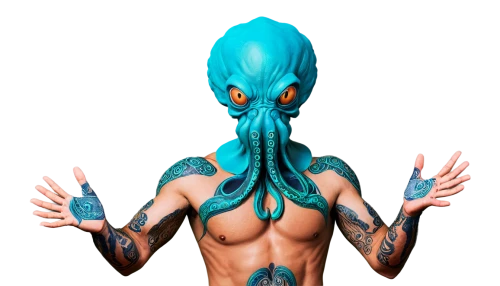 kammerman,sea god,merfolk,dammerman,djinn,ammerman,merman,elashyi,gradimir,tentacled,raziel,tentacles,cephalopod,neon body painting,water creature,atlantean,tentacle,squid,illithid,pulpo,Conceptual Art,Daily,Daily 19