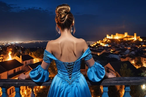 girl in a long dress from the back,backless,rapunzel,girl in a historic way,girl in a long dress,principessa,cinderella,fairy tale castle sigmaringen,bodice,cinders,evening dress,castles,fantasy picture,sintra,ball gown,nightdress,lucrezia,lady of the night,fairytale,cendrillon,Photography,General,Realistic