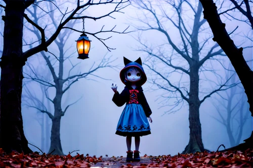 coraline,little red riding hood,red riding hood,marionette,dark park,alice in wonderland,the girl next to the tree,wonderland,fairy tale character,halloween wallpaper,kayako,black forest,the little girl,halloween background,storybook character,fairy tale,anabelle,forest of dreams,autumn walk,wooden doll,Illustration,Japanese style,Japanese Style 02