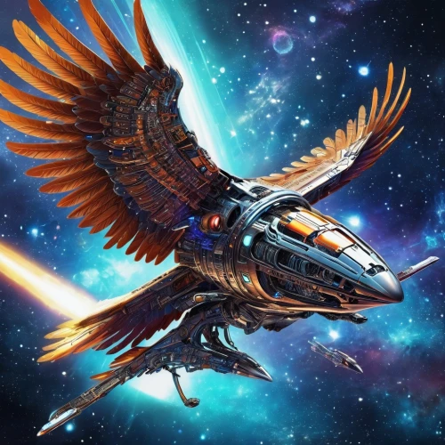 garridos,airavata,garuda,uniphoenix,starhawk,unicron,wyvern,earthrace,gradius,sekaric,aquila,bahamut,jawhara,firedrake,jaggi,pegasus,macrossan,zauriel,firehawks,nebula guardian,Conceptual Art,Sci-Fi,Sci-Fi 30