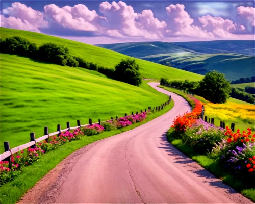 landscape background,rolling hills,country road,beautiful landscape,springtime background,cartoon video game background,spring background,rural landscape,nature background,tuscany,mountain road,toscane,hills,background view nature,landscape nature,nature landscape,meadow landscape,toscana,landscapes beautiful,countryside,Illustration,Paper based,Paper Based 01